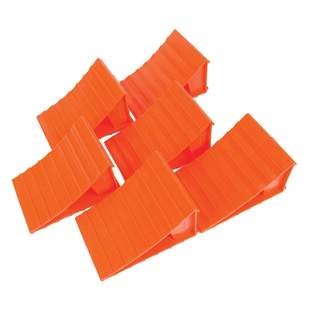 Husky Towing Husky Towing 95036; Bright Orange Plastic Wheel Chocks; Set of 6 95036